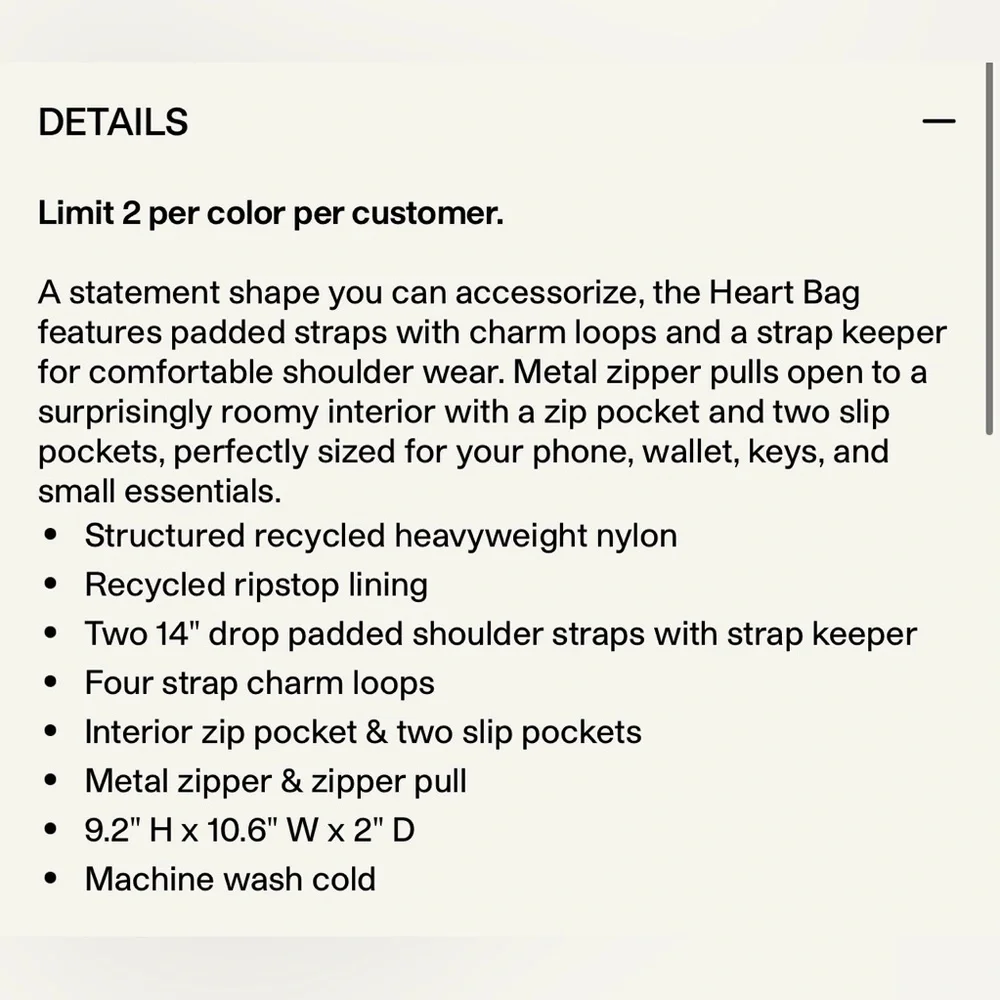 BAGGU Heart Nylon Bag 🖤 - Picture 2 of 4